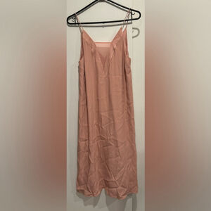 NWT C/MEO Collective Vivid slip dress Rosewood pink boho midi party office XS
